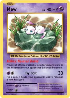 Mew - 53/108 (XY Evolutions) - Deck Exclusives (PR)