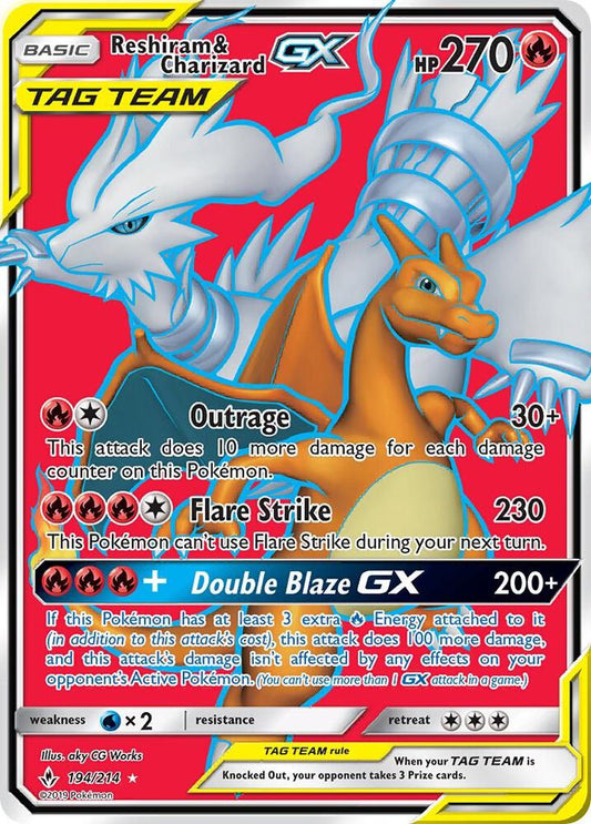 Reshiram & Charizard GX (Full Art) - SM - Unbroken Bonds (SM10)